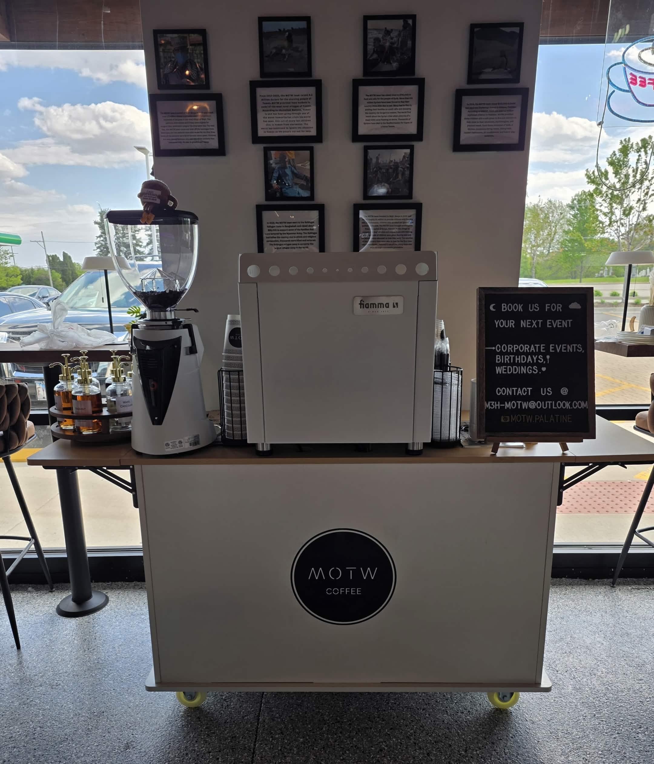MOTW coffee cart setup